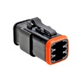 AT06-6S-SR02BLK - CONN PLUG 6POS STRAIN RELIEF