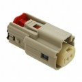 0334710207 - CONN RCPT 2POS SINGLE LT GRY