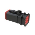 AT06-6S-OMBLK - CONN 6POS PLUG BLACK