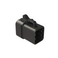 ATP06-6S-BLK - 6-POSITION PLUG, FEMALE, BLACK