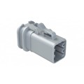 ATP06-6S-OMGRY - 6-POSITION FEMALE PLUG, OVERMOLD