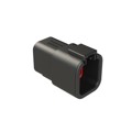 ATP04-6P-BLK - 6-POSITION RECEPTACLE, MALE, BLA