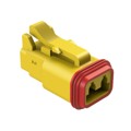 AT06-2S-YEL - CONN PLUG 2POS WHITE YELLOW