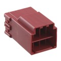 HILR-08VF-2-R - CONN RECEPT HOUSING 8POS RED