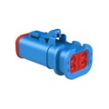 AT06-4S-OMBLU - CONN 4POS PLUG BLUE