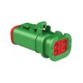 AT06-4S-OMGRN - CONN 4POS PLUG GREEN