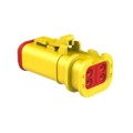 AT06-4S-OMYEL - CONN 4POS PLUG YELLOW