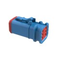AT06-6S-OMBLU - CONN 6POS PLUG BLUE