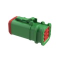 AT06-6S-OMGRN - CONN 6POS PLUG GREEN