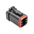 AT06-6S-EC01BLK - CONN PLUG 6POS W/CAP