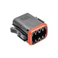 AT06-08SA-BLK - CONN PLUG 8POS 14-20AWG SIZE 16