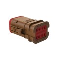 AT06-08SD-OMBRN - CONN 8POS PLUG BROWN