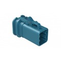 ATP06-6S-OMRDBLU - 6-POSITION FEMALE PLUG, OVERMOLD