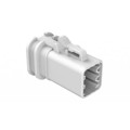 ATP06-6S-OMRDWHT - 6-POSITION FEMALE PLUG, OVERMOLD