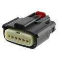 0334710606 - CONN RCPT 6POS SINGLE BLACK