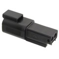 0934441201 - CONN RCP 2P BLK W/LG BCK SL ASSY