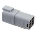 0934444102 - CONN RCP 6P GRY W/SM BCK SL ASSY