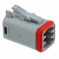 0934454102 - CONN PLG 6P GRY W/SM BCK SL ASSY