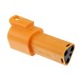 0934442108 - CONN RCPT HSG 3POS ORANGE