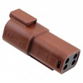 0934443207 - CONN RCPT HSG 4POS BROWN