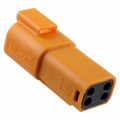 0934443208 - CONN RCPT HSG 4POS ORANGE