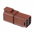 0934444107 - CONN RCPT HSG 6POS BRN