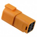 0934444208 - CONN RCPT HSG 6POS ORANGE