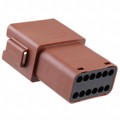 0934446147 - CONN RCPT HSG 12POS BROWN