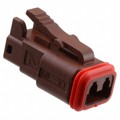 0934451207 - CONN PLUG HSG 2POS BROWN