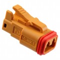0934451208 - CONN PLUG HSG 2POS ORANGE
