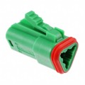 0934452203 - CONN PLUG HSG 3POS GRN