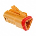 0934452108 - CONN PLUG HSG 3POS ORANGE