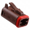0934453207 - CONN PLUG HSG 4POS BROWN