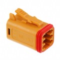 0934454208 - CONN PLUG HSG 6POS ORANGE