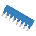 09330009847 - JUMPER ACROSS 1X8 BLUE 16A