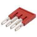 3030132 - JUMPER TERM BLK 4POS FLAT PIN