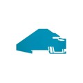 1720890000 - CONN TERM BLK END PLATE RAIL BLU