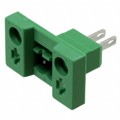0707248 - TERM BLK HEADER 2POS GREEN