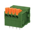 TBL003-254-04GR-2OR - TERMINAL BLOCK, SCREWLESS, 2.54,