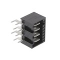 521384-4 - CONN HDR FASTON 0.250 4POS R/A