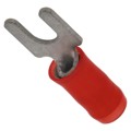 34080 - CONN SPADE TERM 16-22AWG #6 RED