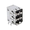 1001-007-01020 - CONN RCPT USB1.1 TYPEA STACK R/A