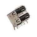 KUSBX-AS2N-B - CONN RCPT STACKED USB TYPE A R/A