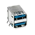 GSB311231HR - CONN RCPT USB3.0 A STACK PCB R/A
