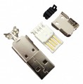 A-USBPA-2 - CONN PLUG USB2.0 TYPEA 4POS SLD