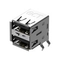 USB1035-GF-P-0-B-B - USB A SKT, DUAL TOP TH R/A, GF,