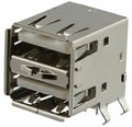 USB-A2HSW6 - CONN RCPT TYPEA STACKED 8POS R/A