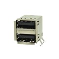 UJ2-ADH-3-TH - CONN RCPT USB2.0 TYPEA STACK R/A