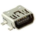 MUSB-05-S-AB-SM-A - CONN RCPT USB2.0 MINI AB SMD R/A
