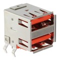 USBR-A-D-F-O-TH - CONN RCPT USB2.0 TYPEA 8POS R/A